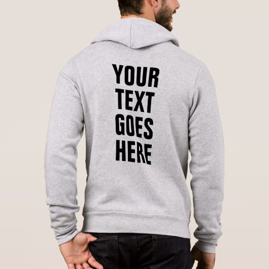 Aangepaste tekst Logo Mannen achterkant afgedrukt Hoodie (Achterkant)