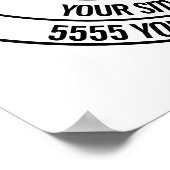 Aangepaste Tekst Logo Naam Adres Info Zakelijke Po Poster (Hoek)