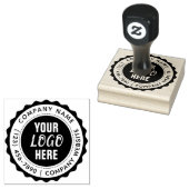 Aangepaste tekst logo rubberen stempel (Gestempeld)