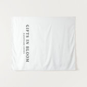 Aangepaste tekst logo tafelrenner verkopersstandaa wandkleed (Voorkant (horizontaal))