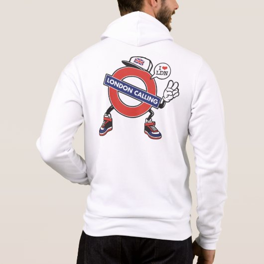 Aangepaste tekst Londen Bellen Hoodie (Achterkant)