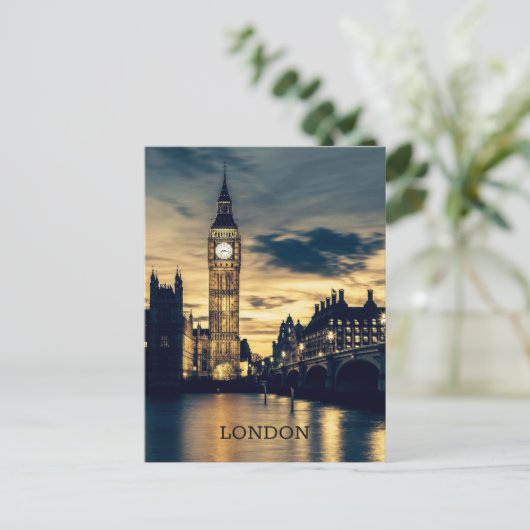Aangepaste tekst Londen Briefkaart (Staand voorkant)