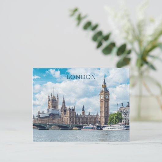 Aangepaste tekst Londen Briefkaart (Staand voorkant)