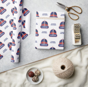 Aangepaste tekst Londen Cadeaupapier