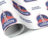 Aangepaste tekst Londen Cadeaupapier (Rol Hoek)
