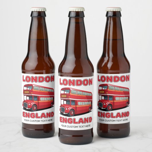 Aangepaste tekst Londen Engeland Bier Etiket (Flessen)