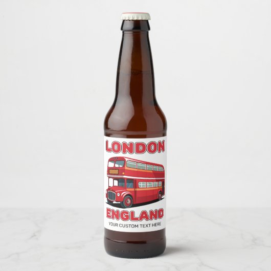 Aangepaste tekst Londen Engeland Bier Etiket (Voorkant)
