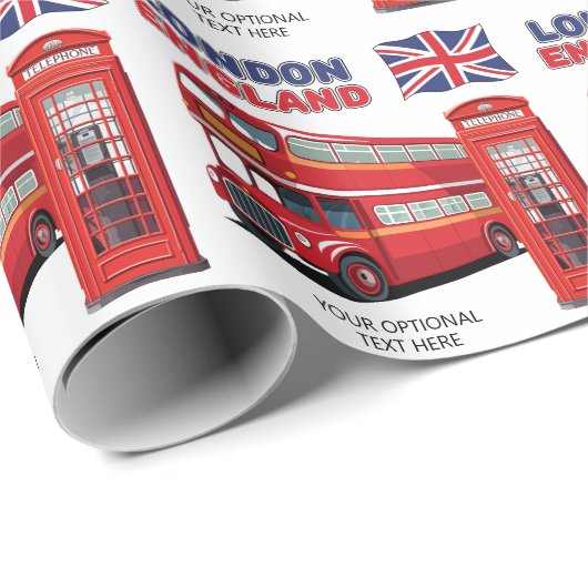Aangepaste tekst Londen Engeland Cadeaupapier (Rol Hoek)