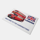 Aangepaste tekst Londen Engeland Deurmat (Schuin)