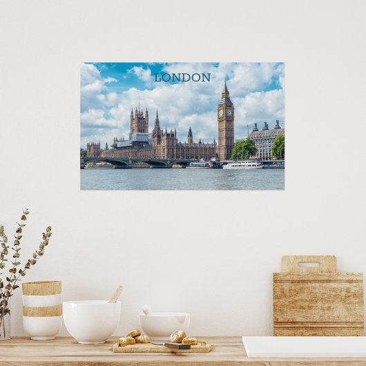 Aangepaste tekst Londen Poster (Keuken)