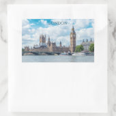 Aangepaste tekst Londen Rechthoekige Sticker (Tas)