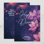 Aangepaste tekst Lotus Light Scroll kaart (Voorkant / Achterkant)