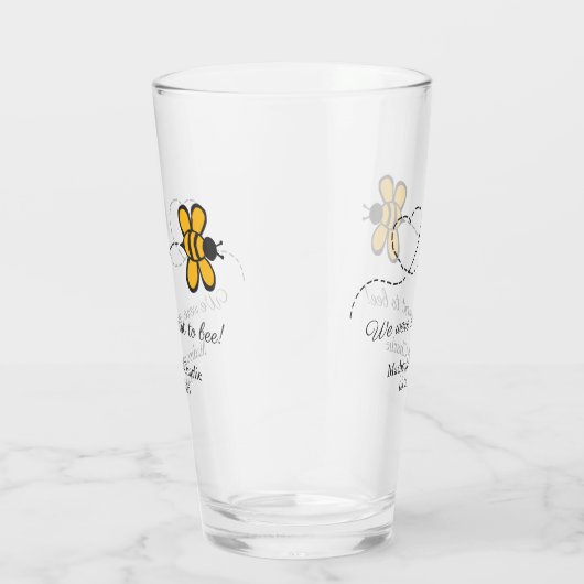 Aangepaste tekst Love Bee Glas (Rechts)