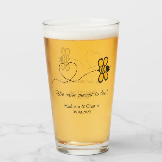 Aangepaste tekst Love Bee Glas (Voorkant gevuld)