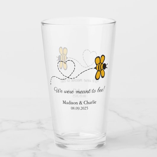 Aangepaste tekst Love Bee Glas (Voorkant)