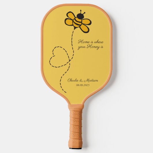 Aangepaste tekst Love Bee Pickleball Paddle (Achterkant)