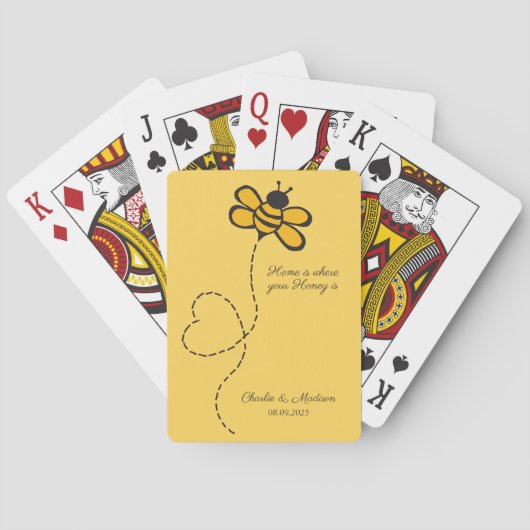 Aangepaste tekst Love Bee Pokerkaarten (Achterkant)