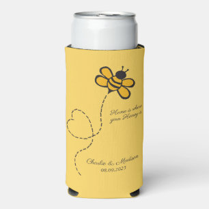 Aangepaste tekst Love Bee Seltzer Blikjeskoeler