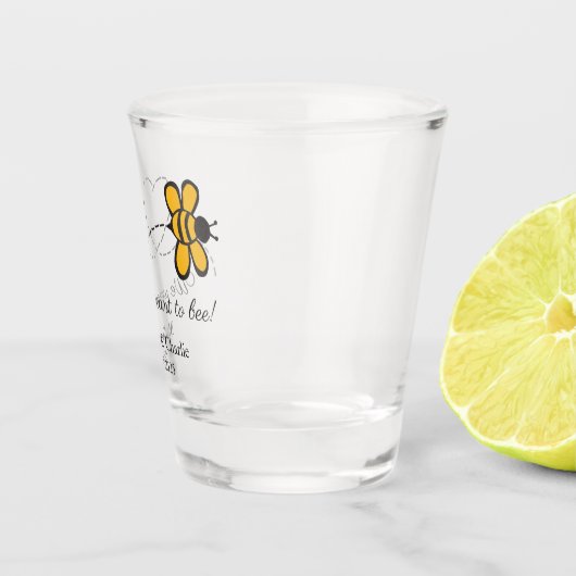 Aangepaste tekst Love Bee Shot Glas (Rechts)