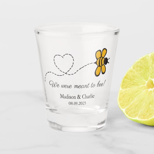 Aangepaste tekst Love Bee Shot Glas (Voorkant)