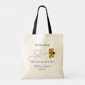 Aangepaste tekst Love Bee Tote Bag (Achterkant)