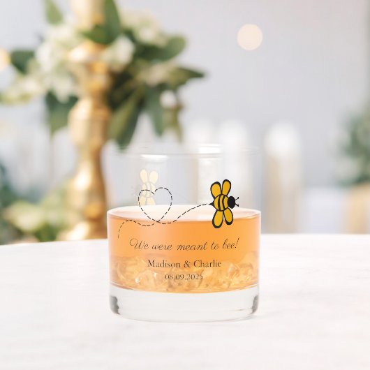 Aangepaste tekst Love Bee Whisky Glas (Insitu (Huwelijk))