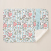 Aangepaste tekst Love Bunnies Patroon Sherpa Deken (Voorkant (horizontaal))