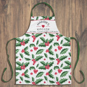 Aangepaste tekst Love Holy Berry Pattern Schort