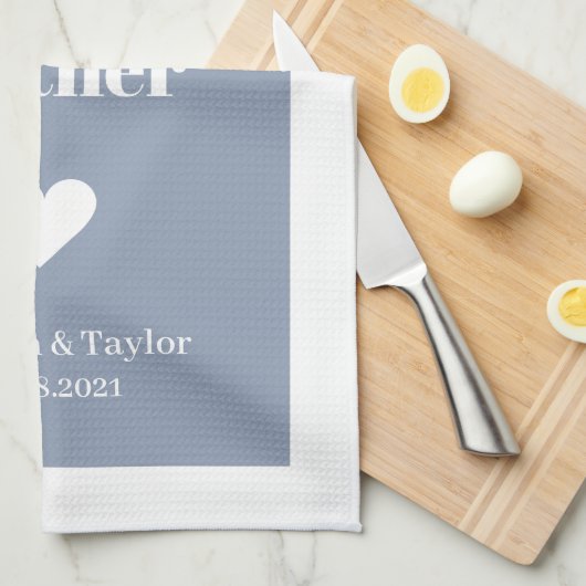 Aangepaste tekst LOVE keukenhanddoek (Quarter Fold)