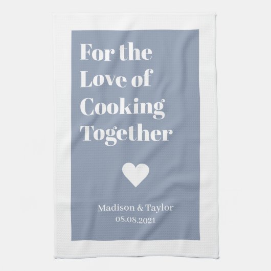 Aangepaste tekst LOVE keukenhanddoek (Verticaal)