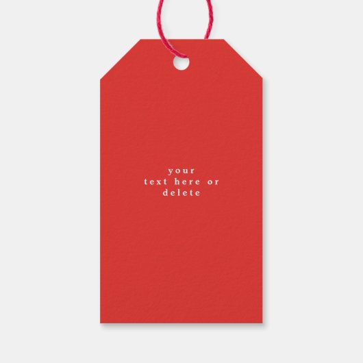 aangepaste tekst LOVE LOVE CHRISTMAS Cadeaulabel (Achterkant)