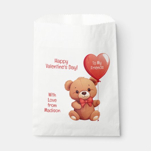 Aangepaste tekst Love Teddy Bedankzakje (Voorkant)