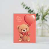 Aangepaste tekst Love Teddy Briefkaart (Staand voorkant)