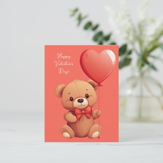 Aangepaste tekst Love Teddy Briefkaart (Staand voorkant)