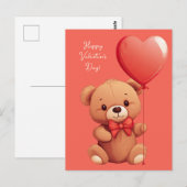 Aangepaste tekst Love Teddy Briefkaart (Voorkant / Achterkant)