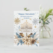 Aangepaste tekst Luminous Festival of Lights Feestdagenkaart (Staand voorkant)