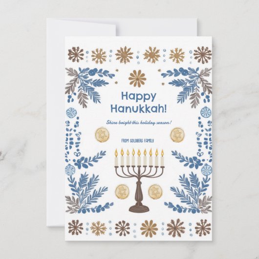 Aangepaste tekst Luminous Festival of Lights Feestdagenkaart (Voorkant)