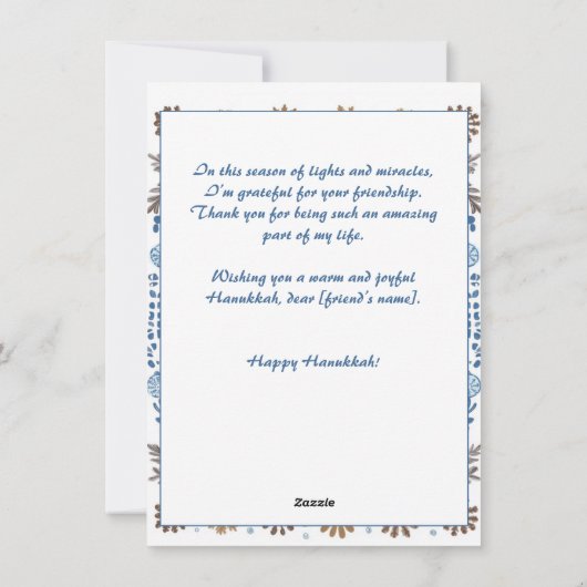 Aangepaste tekst Luminous Festival of Lights Feestdagenkaart (Achterkant)