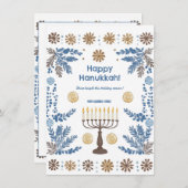 Aangepaste tekst Luminous Festival of Lights Feestdagenkaart (Voorkant / Achterkant)