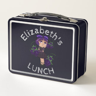 Aangepaste Tekst Lunchbox met Blackberry Chibi