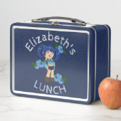 Aangepaste Tekst Lunchbox met Blueberry Chibi (In situ)