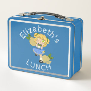Aangepaste Tekst Lunchbox met Lemon Chibi