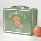 Aangepaste Tekst Lunchbox met Oranje Chibi (In situ)