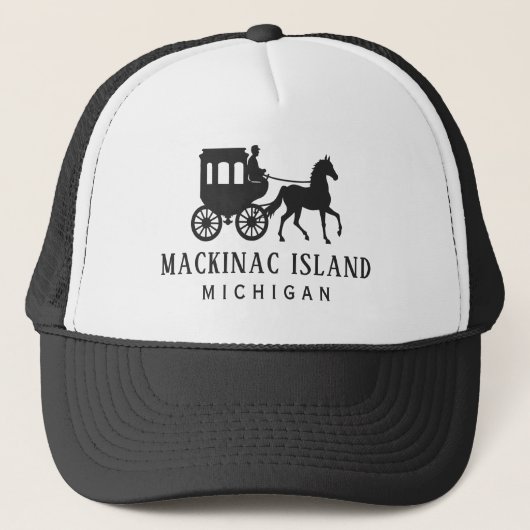 Aangepaste tekst Mackinac Island Trucker Pet (Voorkant)