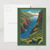 Aangepaste tekst Madeira Portugal Briefkaart (Voorkant / Achterkant)