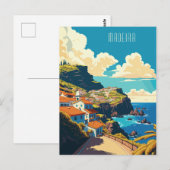 Aangepaste tekst Madeira Portugal Briefkaart (Voorkant / Achterkant)