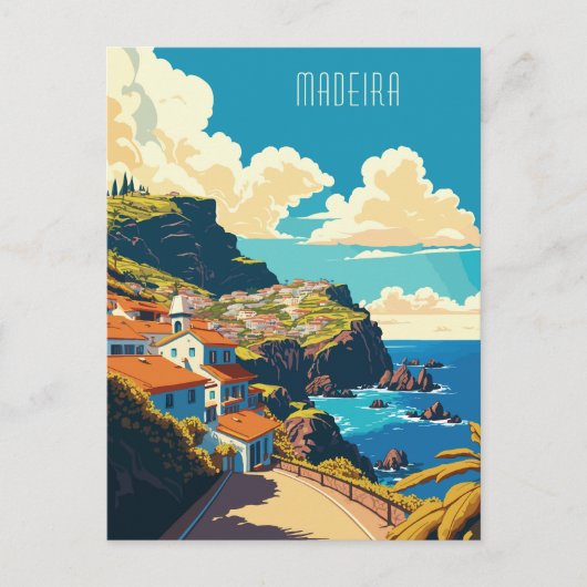 Aangepaste tekst Madeira Portugal Briefkaart (Voorkant)