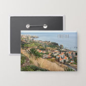 Aangepaste tekst Madeira Portugal Button (Voorkant / Achterkant)