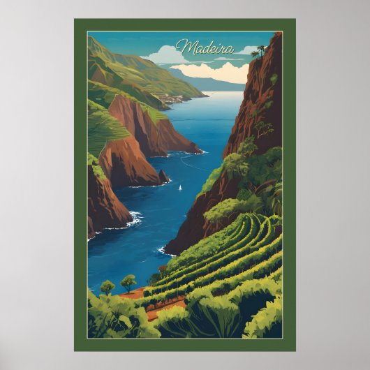 Aangepaste tekst Madeira Portugal Poster (Voorkant)
