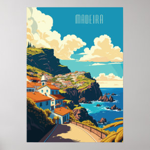 Aangepaste tekst Madeira Portugal Poster